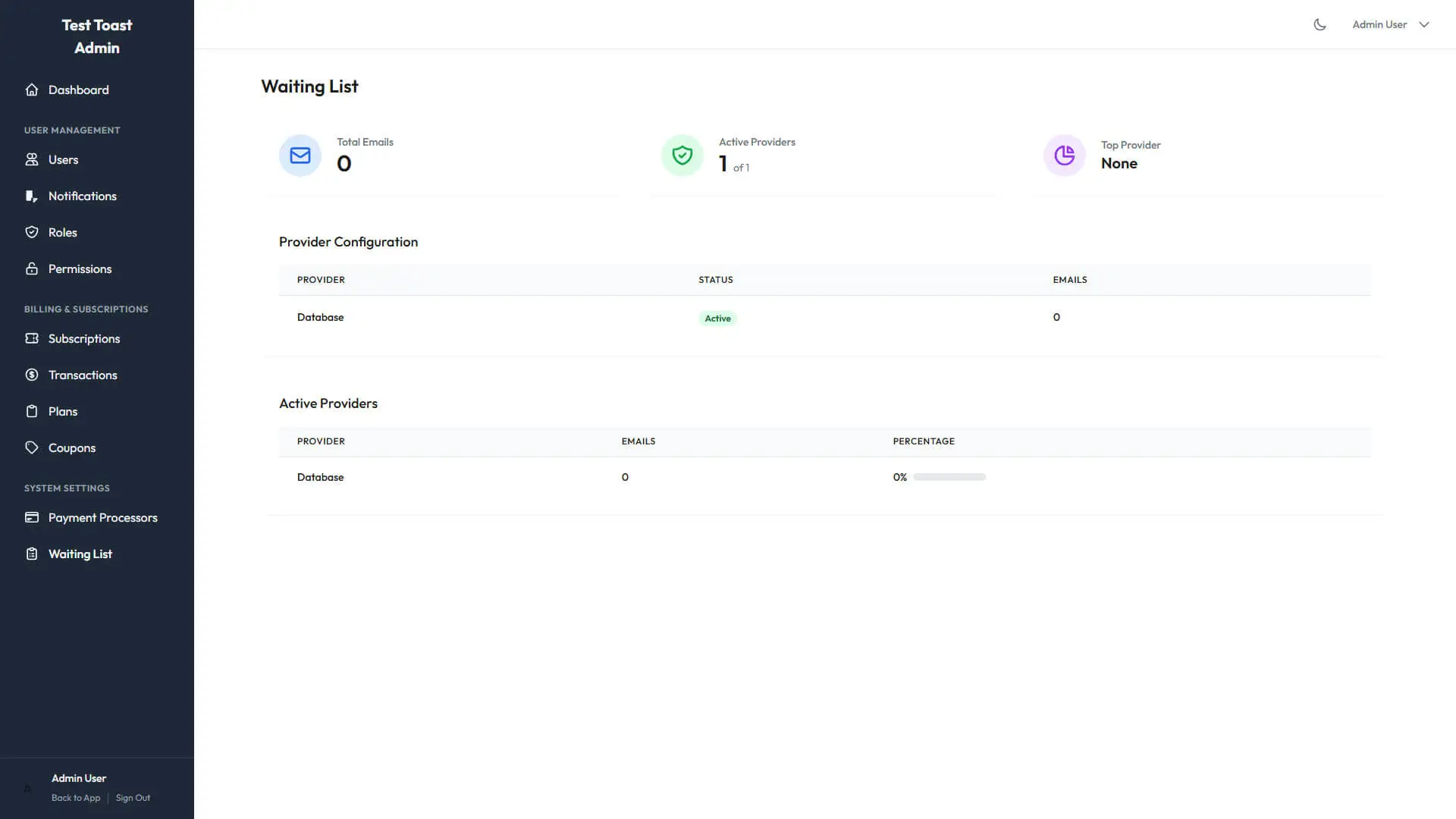 Waiting List Management Screenshot
